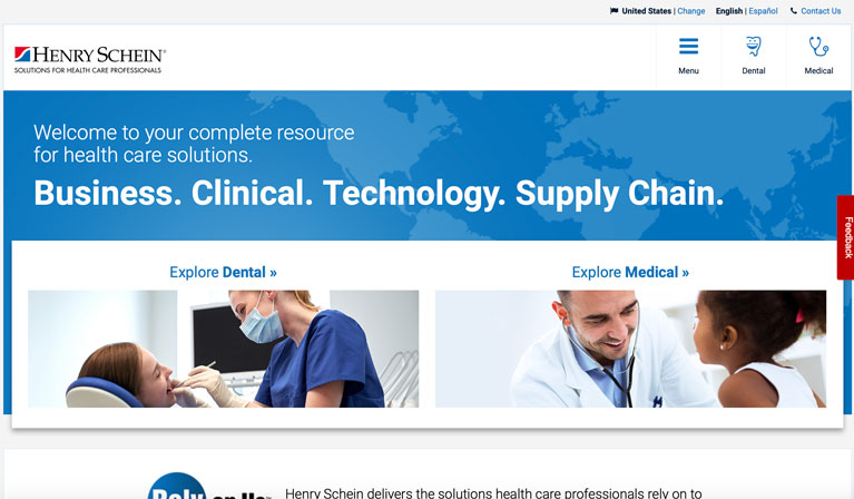 Equipment supplies and Hardware of Henry Schein