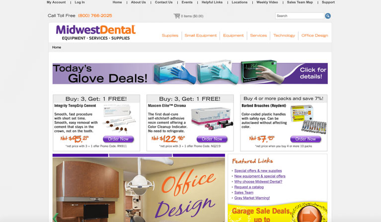 Equipment supplies and Hardware of Patterson Dental Midwest Dental